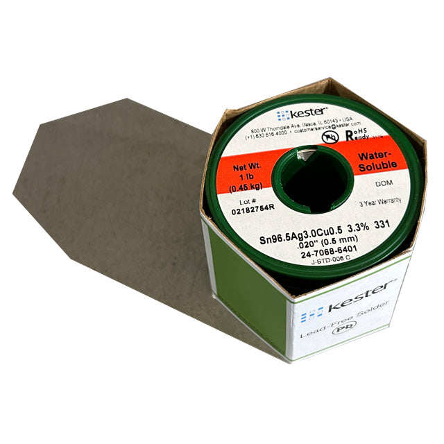 Kester 24-7068-6401 SAC Water Soluble Solder Wire, top of spool