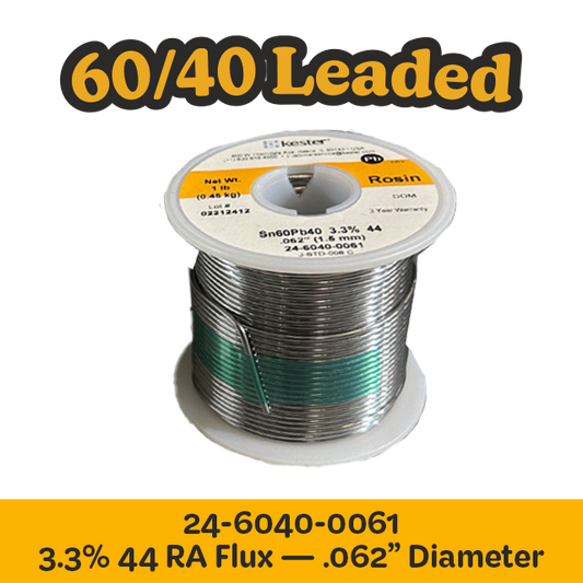Solder Wire: Kester .062" 24-6040-0061 Sn60Pb40 3.3%/44