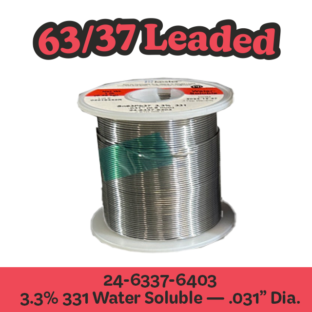 Solder Wire: Kester .031" 24-6337-6403 Sn63Pb37 3.3%/331
