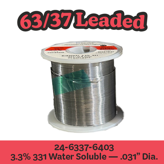Solder Wire: Kester .031" 24-6337-6403 Sn63Pb37 3.3%/331