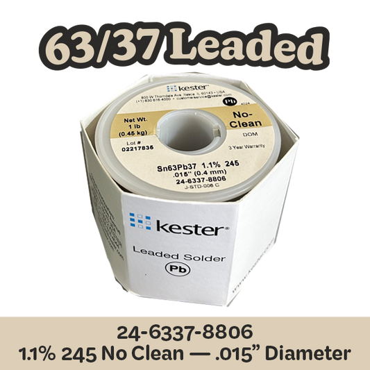 Solder Wire: Kester .015" 24-6337-8806 Sn63Pb37 1.1%/245