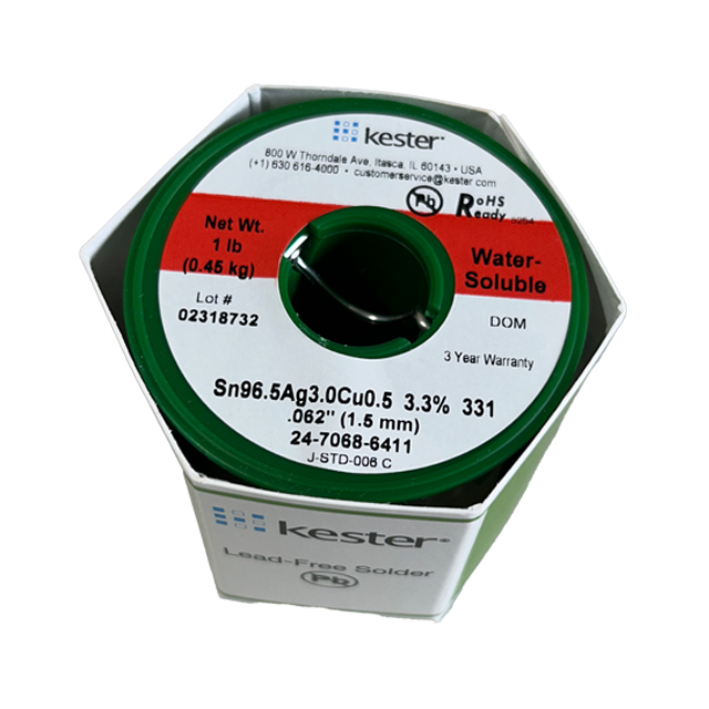 Solder Wire: Kester .062" 24-7068-6411 SAC 3.3%/331