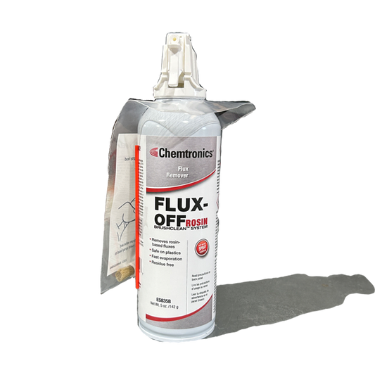 Chemtronics ES835b Flux Off flux remover spray, Front of can