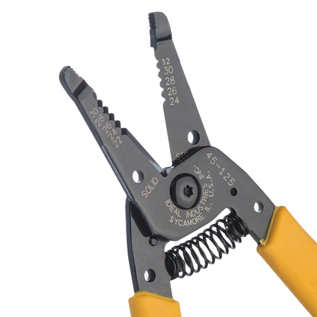 Ideal 45-125 Wire Stripper, 30-22 AWG Solid / 32-24 AWG Stranded, Straight Jaws