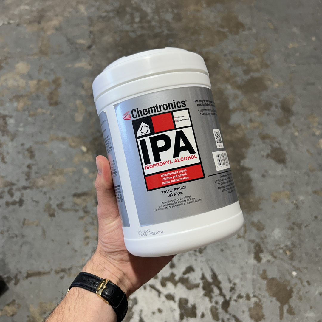 Chemtronics SIP100P 70% IPA Wipes - Pack of 100