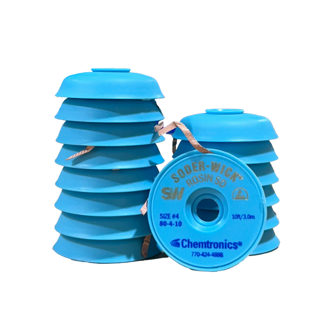 Desoldering Braid Soder-Wick 80-4-10 Rosin Flux Size #4 Blue