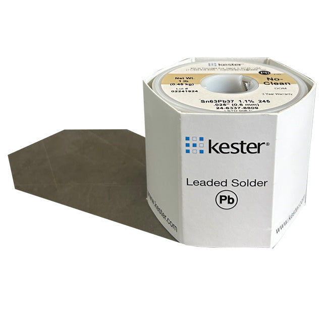 Kester 24-6337-8809 Sn63Pb37 No-Clean Solder Wire, front of spool