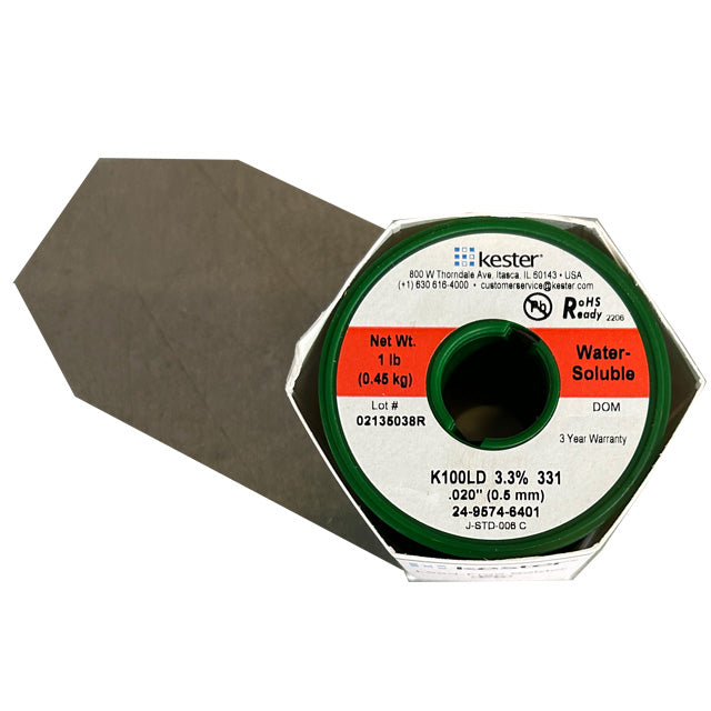 Kester K100LD (99.3% Tin .7% Cu) 24-9574-6401 Lead Free Solder Wire, top of spool