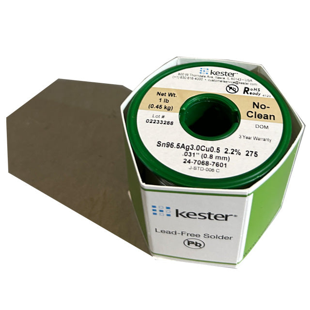 Kester 24-7068-7601 SAC No Clean Solder Wire, Top of spool