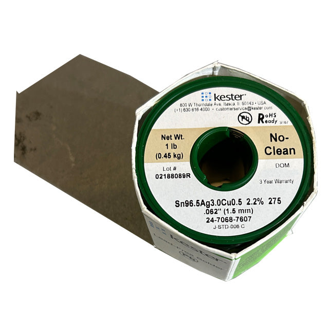Kester 24-7068-7607 SAC No Clean Solder Wire, Top of spool