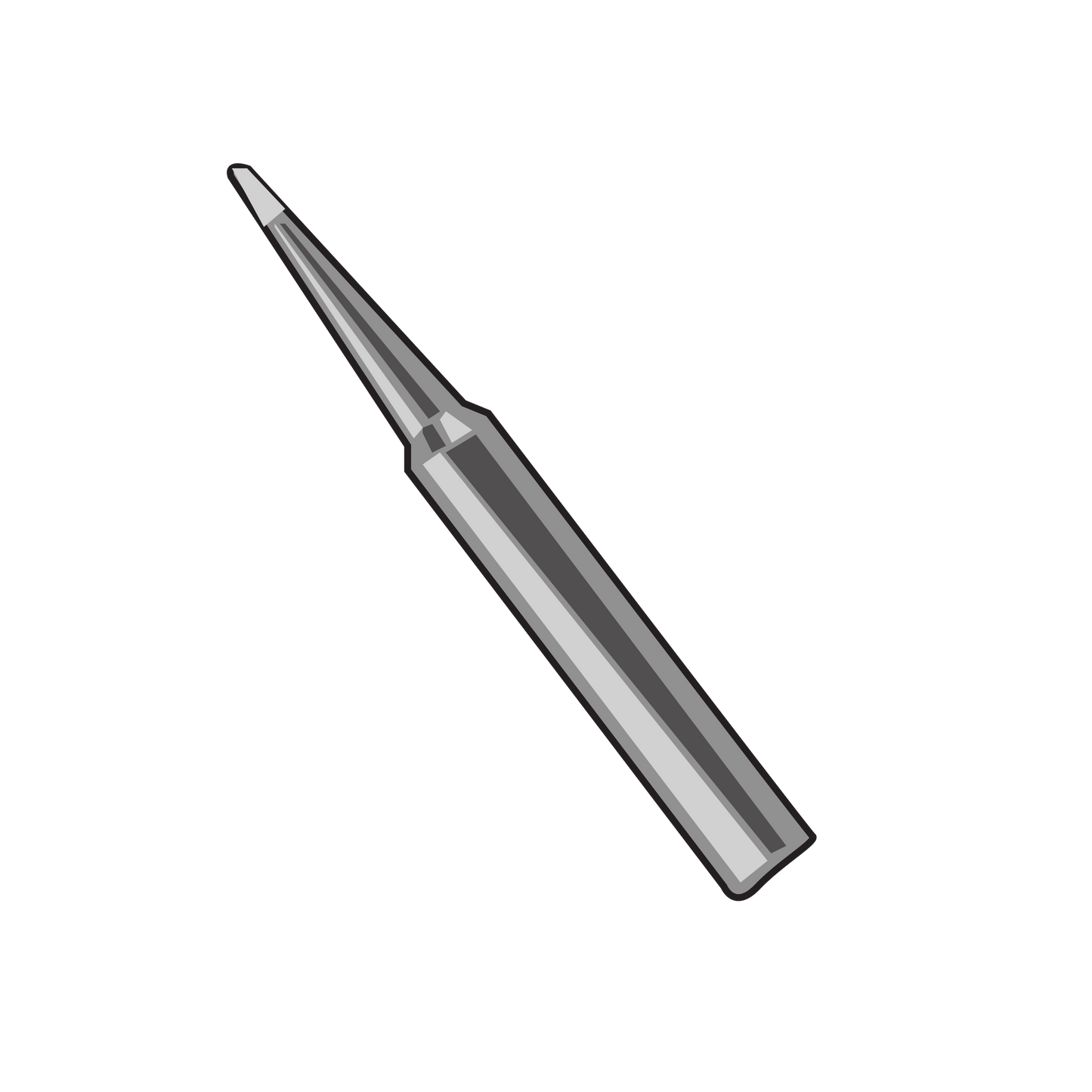 Weller ST7 Soldering Iron Tip, front of tip illustration