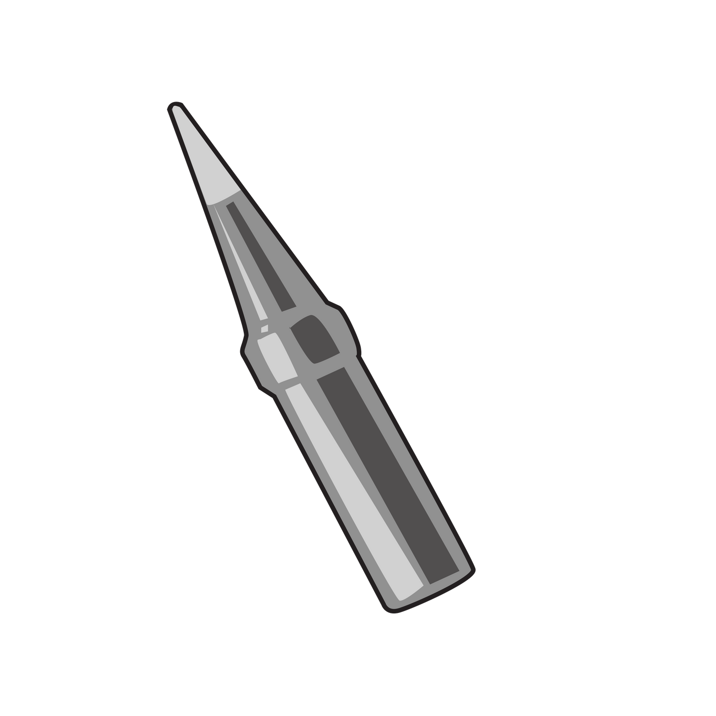 Weller ETA Screwdriver Soldering Iron Tip, front of tip Illustration