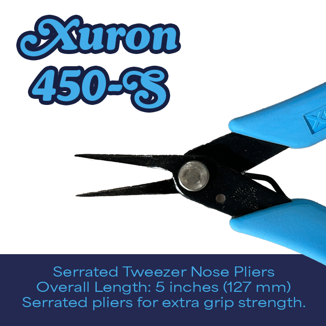 Xuron 450-S Tweezer Nose™ Pliers - Serrated