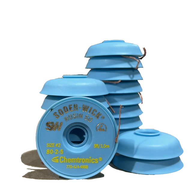 Solder Wick 80-2-5 Desoldering tool Rosin, stack of spools