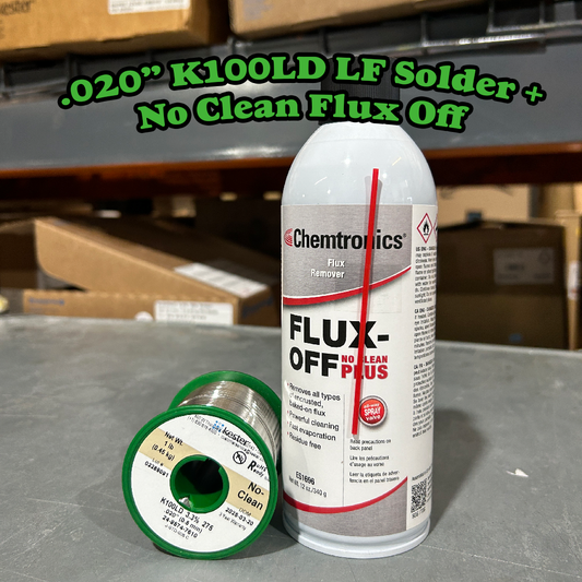 .020" K100 No Clean Flux Core + No Clean Flux Remover