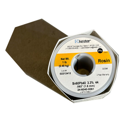 Kester 24-6040-0061 Sn60Pb40 Rosin  Solder Wire, top of spool