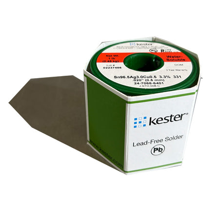 Kester 24-7068-6401 SAC Water Soluble Solder Wire, front of spool