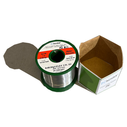 Kester 24-7068-6401 SAC Water Soluble Solder Wire, top of spool out of package