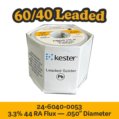 Solder Wire: Kester .050" 24-6040-0053 Sn60Pb40 3.3%/44