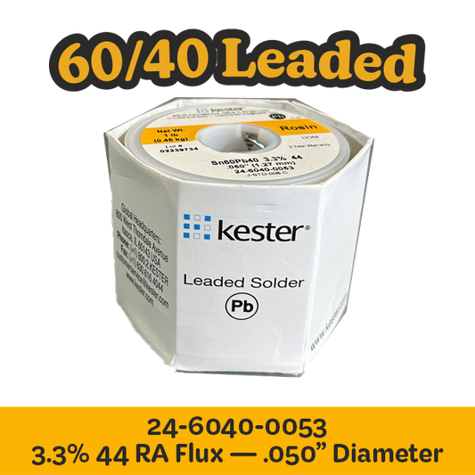 Solder Wire: Kester .050" 24-6040-0053 Sn60Pb40 3.3%/44