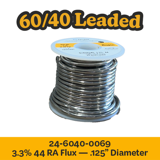 Solder Wire: Kester .125" 24-6040-0069 Sn60Pb40 3.3% /44