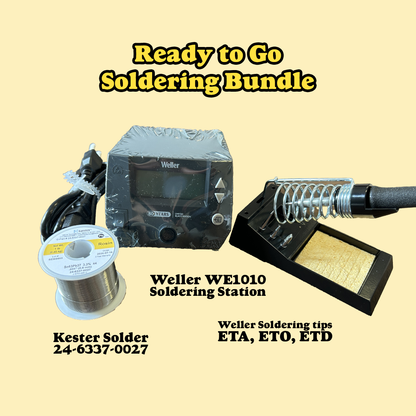 Weller WE1010 Soldering Kit – Kester 63/37 .031" Solder Roll, ETA ETO ETD Replacement Tips
