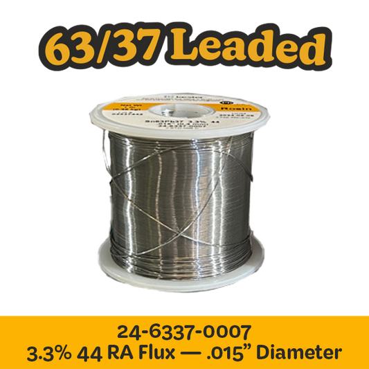 Solder Wire: Kester .015" 24-6337-0007 Sn63Pb37 3.3%/44