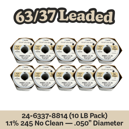 Solder Wire Kester .050" 24-6337-8814 Sn63Pb37  1.1%/245 (Pack of 10)