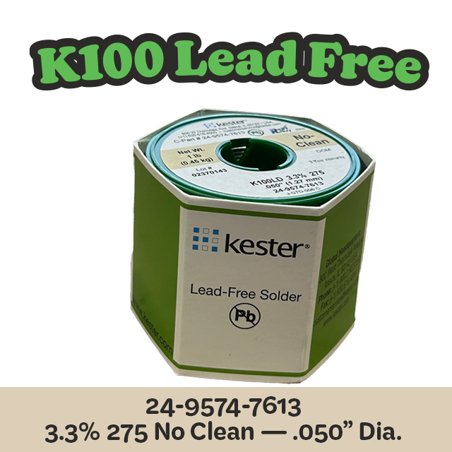 Solder Wire: Kester .050" 24-9574-7613 K100LD 3.3%/275