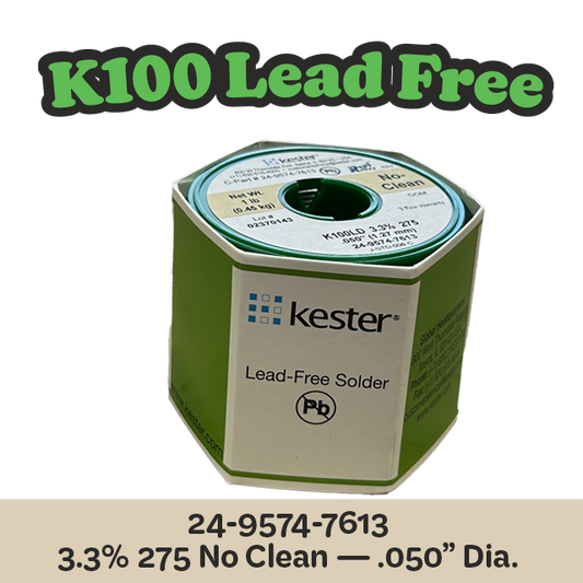 Solder Wire: Kester .050" 24-9574-7613 K100LD 3.3%/275