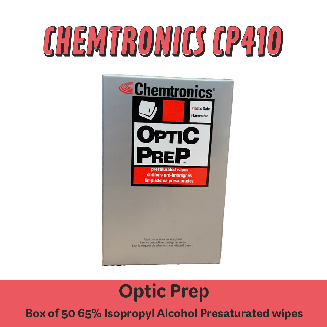 Chemtronics Optic Prep CP410 Presaturated Wipes