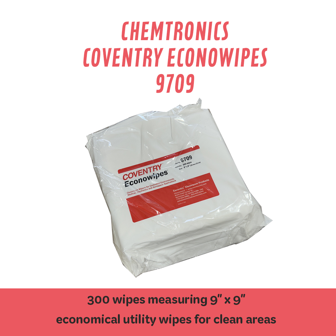 Coventry Econowipes 6709 9" x 9" Nonwoven Wipes, 300/Bag
