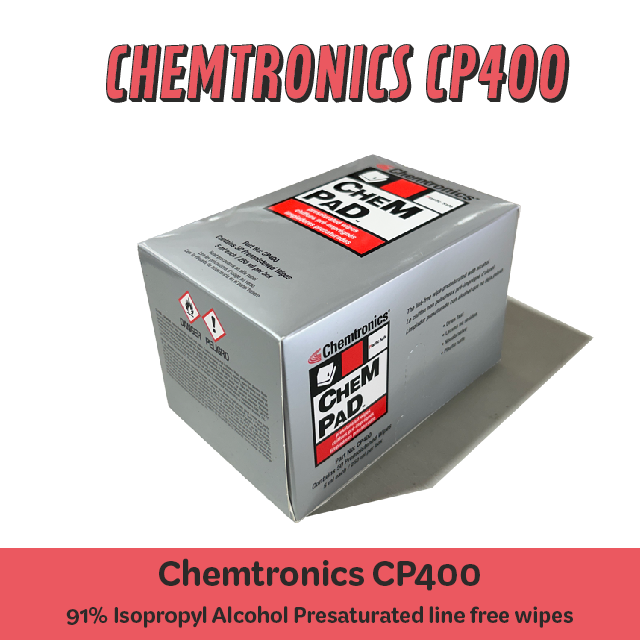 Chemtronics CP400 - 91% IPA presaturated wipes