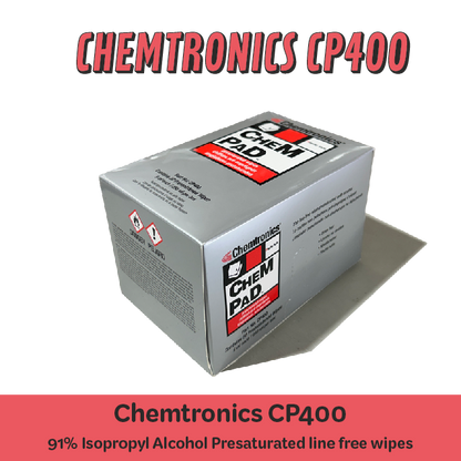 Chemtronics CP400 - 91% IPA presaturated wipes