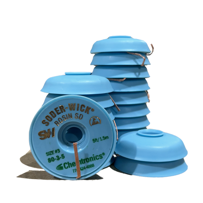 Solder Wick 80-3-5 Desoldering tool Rosin, front of spool. 