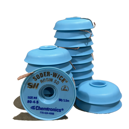 Solder Wick 80-4-5 Desoldering Braid Rosin, stack of spools