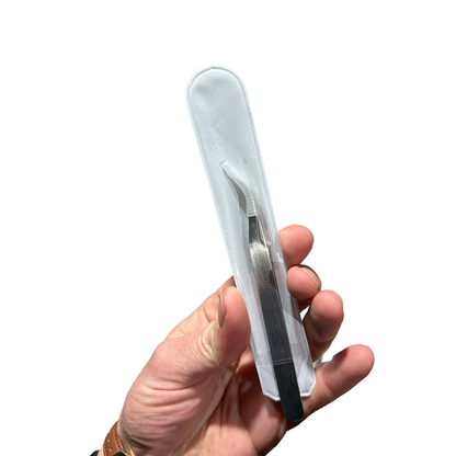 Weller EREM 7SA 4-1/2" Curved Pointed Relieved Tip Precision Tweezers