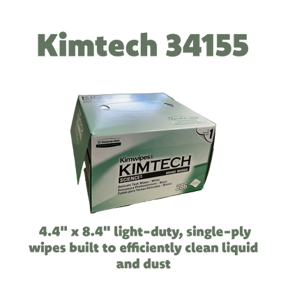 Kimtech 34-155 Delicate Task Wipes, 4.4" x 8.4", 286 Wipes per box