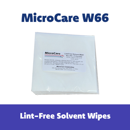 MicroCare MCC-W66 Lint-Free Biodegradable Poly/Cellulose Blend Dry Wipes, 6 x 6", 50 per Bag
