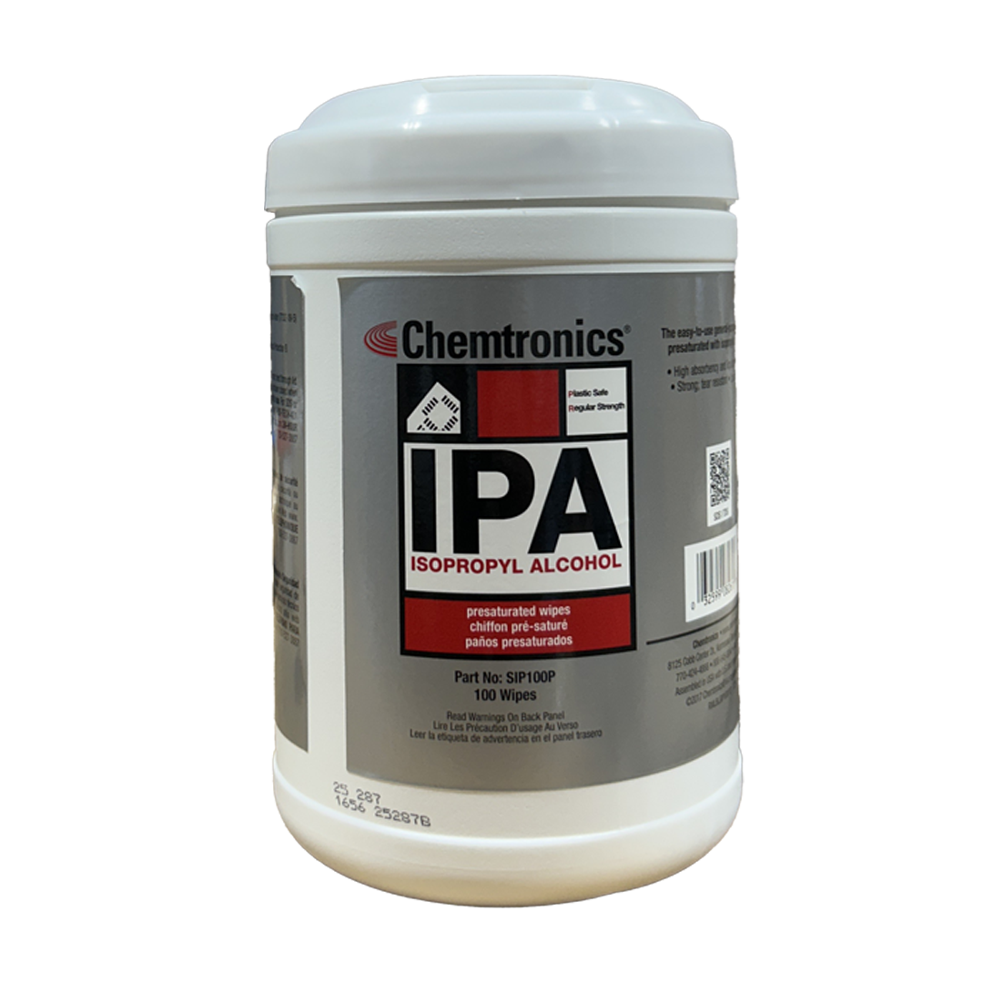 Chemtronics SIP100P 70% IPA Wipes - Pack of 100