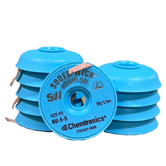 Desoldering Braid Soder-Wick 80-5-5 Rosin Flux Size #5 Brown