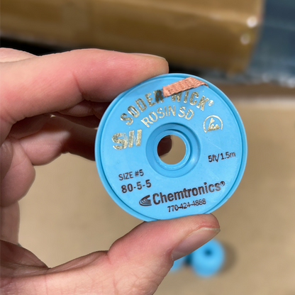Desoldering Braid Soder-Wick 80-5-5 Rosin Flux Size #5 Brown
