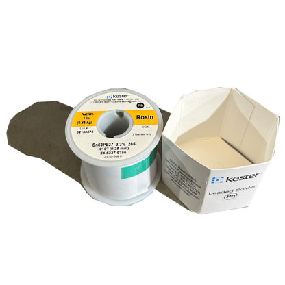 Kester 24-6337-9756 Sn63Pb37 Rosin Solder Wire, top of spool out of package