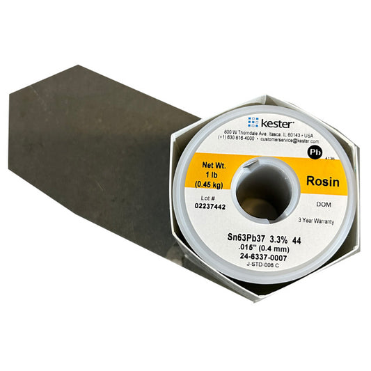 Kester 24-6337-0007 Sn63Pb37 Rosin  Solder Wire, top of spool