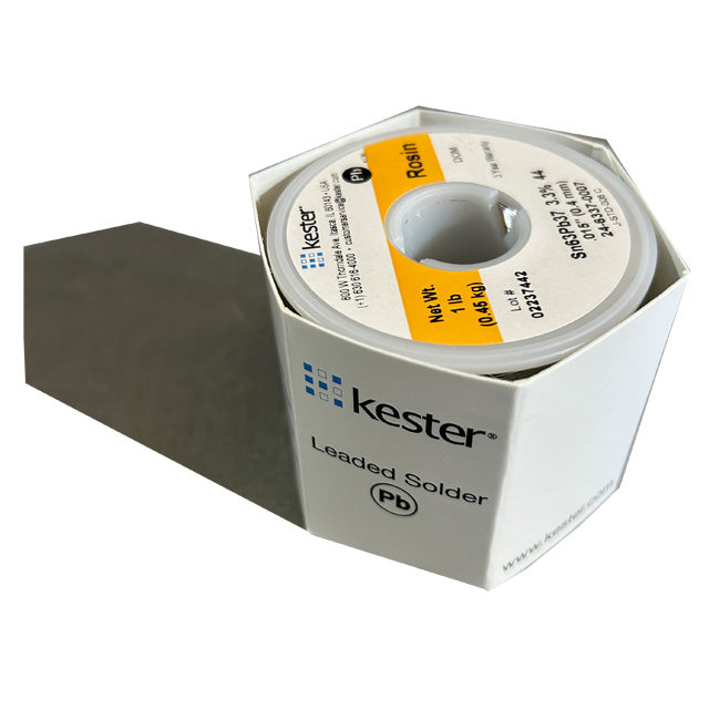 Kester 24-6337-0007 Sn63Pb37 Rosin  Solder Wire, top of spool