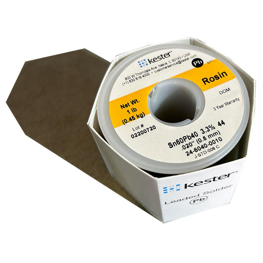 Kester 24-6040-0010 Sn60Pb40 Rosin  Solder Wire, top of spool