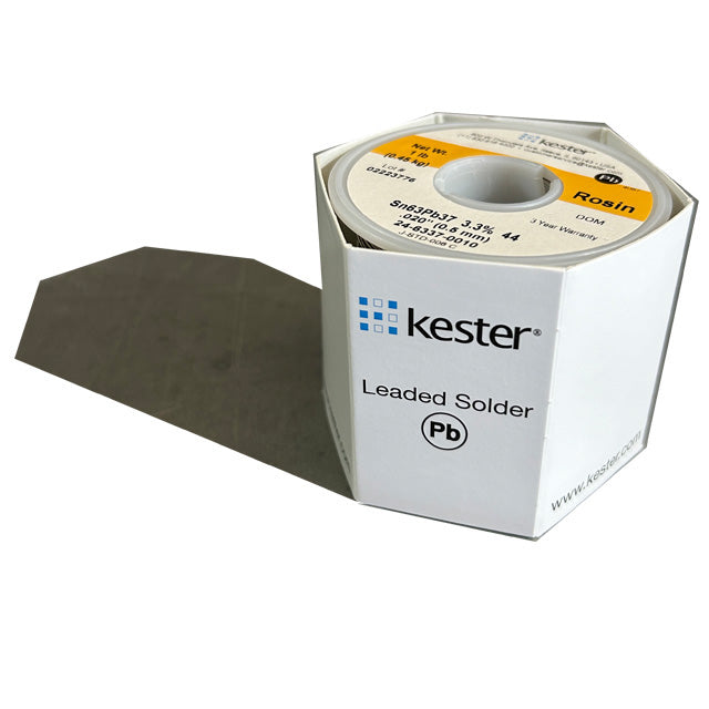 Kester 24-6337-0010 Sn63Pb37 Rosin  Solder Wire, front of spool