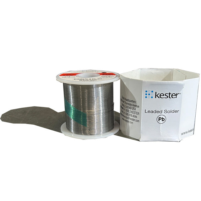 Kester 24-6337-6401 Sn63Pb37 water Soluble Solder Wire, front of spool out of package