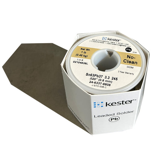 Kester 24-6337-8808 Sn63Pb37 No-Clean Solder Wire, top of spool