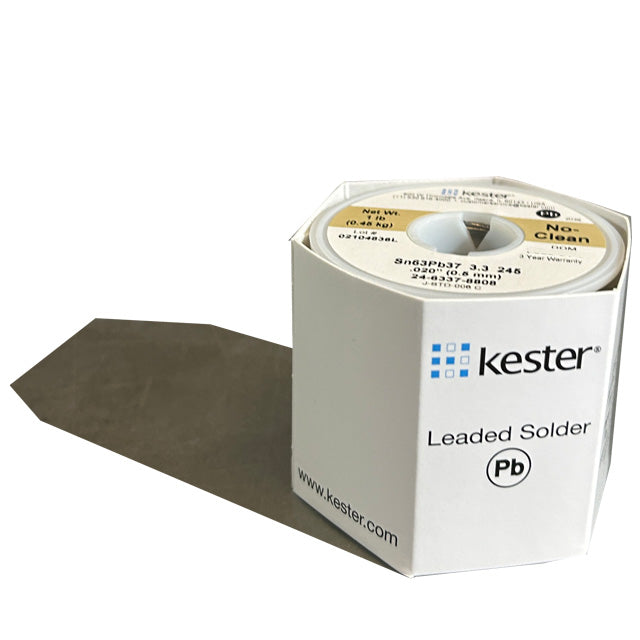 Kester 24-6337-8808 Sn63Pb37 No-Clean Solder Wire, front of spool